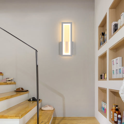 Applique Murale LED Intérieur, 16W Simple Square Lampe Murale LED, Moderne Décoration Eclairage LED Luminaire Mural Murale pour Salon, Chambre, lumière Chaud 3000K Blanc couleur