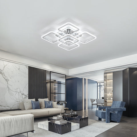 Plafonnier LED Moderne, Éclairage de Plafond Dimmable 2700K-6500K 