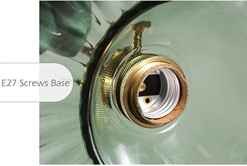 E27 Industrielle Vintage Verre Suspensions Luminaire Retro Plafonnier Luminaire Verre Retro Suspensions Luminaires Industrielle Eclairage de Plafond Suspensions Plafonniers Luminaire(sans ampoules)