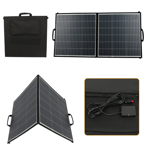 Panneau Solaire 100W pour Centrale électrique, Charge Solaire Portable Charge Rapide USB A QC3.0 PD 45W Ports DC USB-C IP65 IP65 pour Le générateur Solaire/Puissance, Ordinateur Portable, iPads