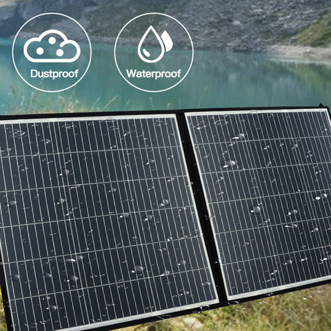Panneau Solaire 100W pour Centrale électrique, Charge Solaire Portable Charge Rapide USB A QC3.0 PD 45W Ports DC USB-C IP65 IP65 pour Le générateur Solaire/Puissance, Ordinateur Portable, iPads