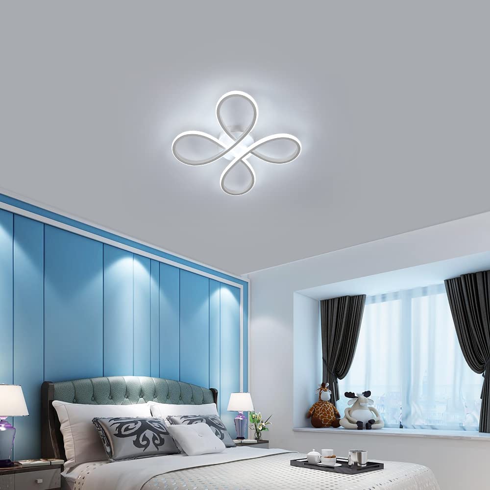 Plafonnier LED Design moderne 30W Forme de fleur créative Lampe de Plafond 
