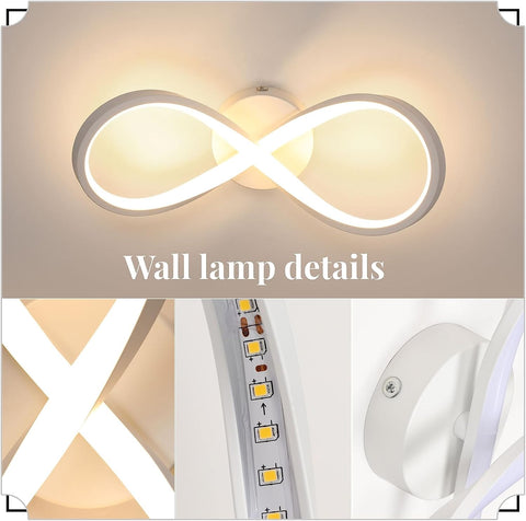 Plafonnier LED Design moderne Blanc Chaud 3000K Lampe de Plafond Pour salon chambre à coucher salle à manger bureau Blanc