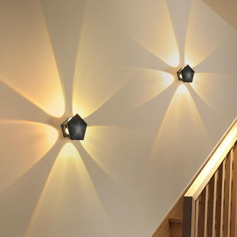 Applique Murale Extérieure 5W Moderne Forme de pentagramme Lampe murale