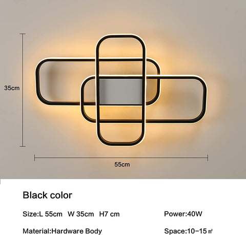 Tableau des tailles de plafonnier
