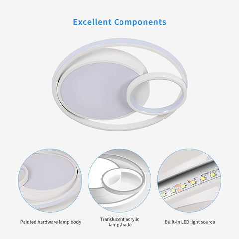 Plafonnier LED, Lampe de plafond 50W 5600lm, Plafonnier LED Moderne pour Chambre Salon Couloir Bureau Salle de Bains Cuisine Lumière Blanc Froid 6000K