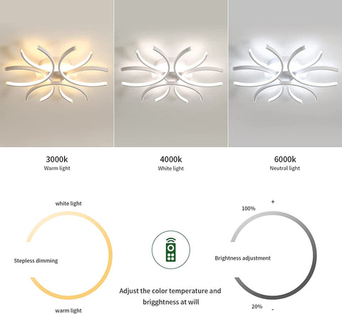 Diagramme de l'effet lumineux du plafonnier