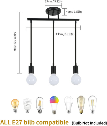 Tableau des dimensions des plafonniers