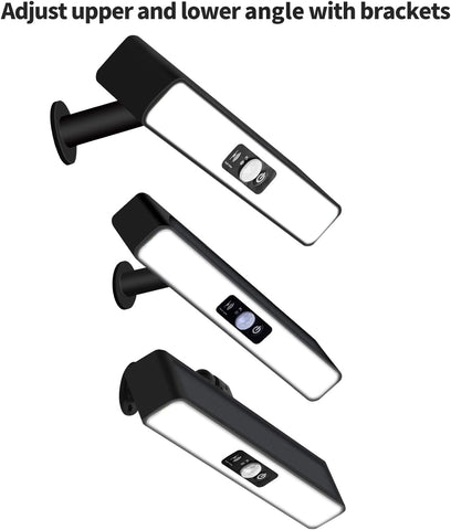 Applique solaire Extérieur Détecteur de Mouvement Lampe murale LED Blanc Froid 6000K Pour Cour Jardin Couloir Terrasse Proche Mur Pathway Patio Villa