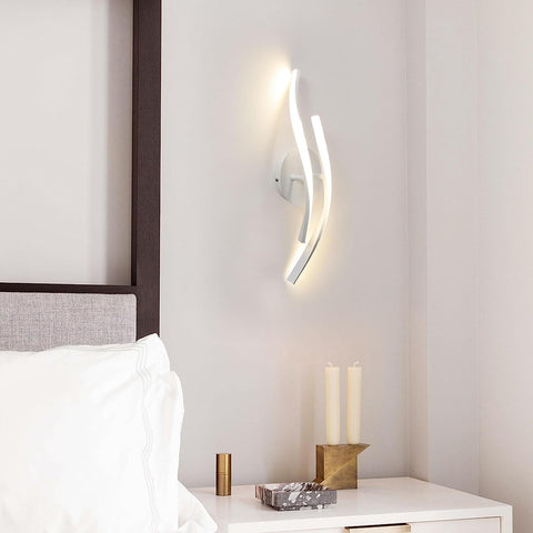 Plafonnier LED 18W Design moderne Blanc Chaud 3000K Forme de ligne Lampe de Plafond