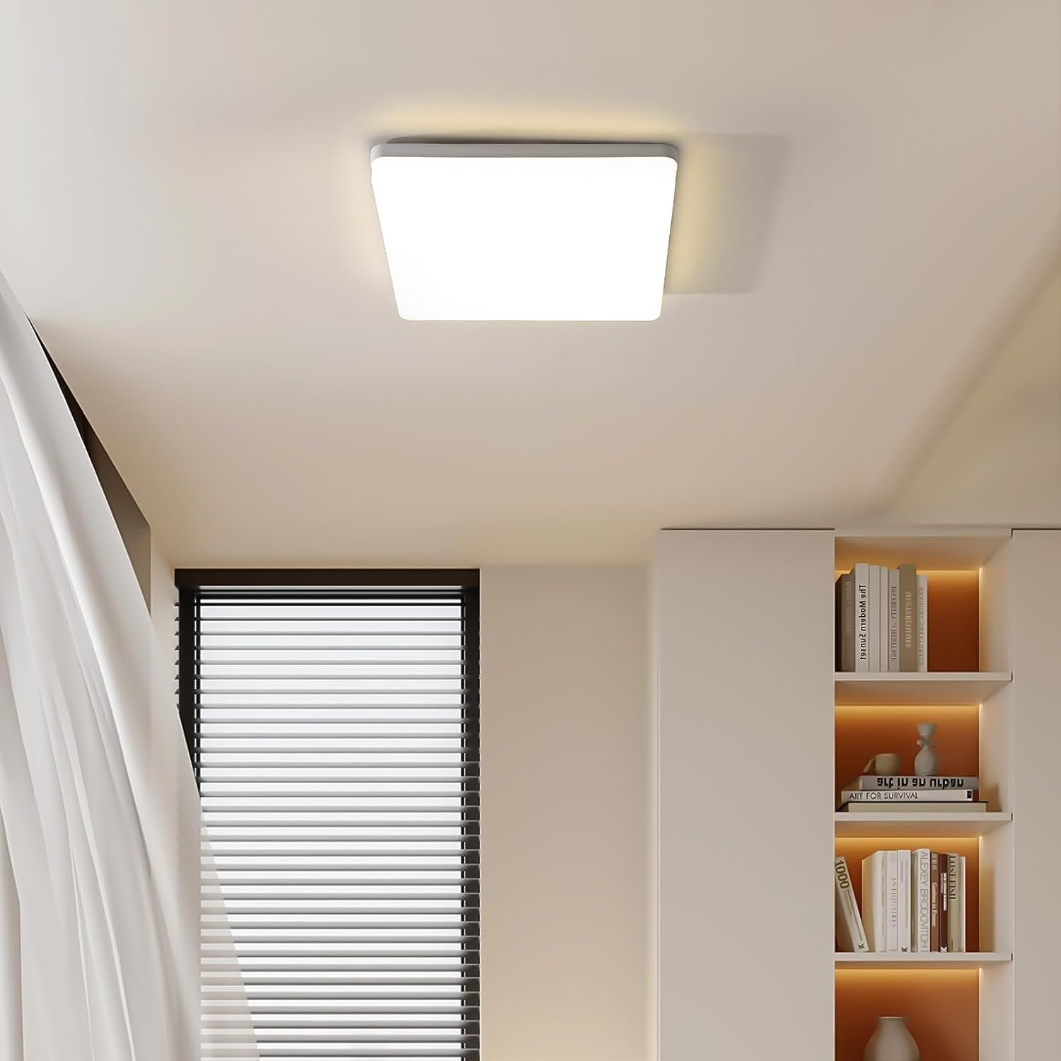 Plafonnier LED Carré, Lampe de Plafond LED, IP44 Plafonnier LED