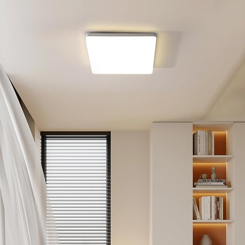 Plafonnier LED Carré, Lampe de Plafond LED, IP44 Plafonnier LED
