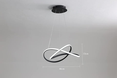 Lustre LED moderne, Plafonnier LED en aluminium, Lampe suspension 35W 3150Lumen pour Salon, Salle à manger, Chambre