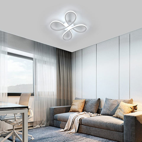 Plafonnier LED Design moderne 30W Forme de fleur créative Lampe de Plafond 