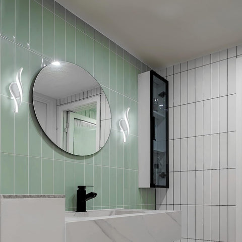 Applique Murale LED Moderne Forme en Spirale Lampe murale Blanc Froid 6000K Pour chambre à coucher, salon, couloir, entrée