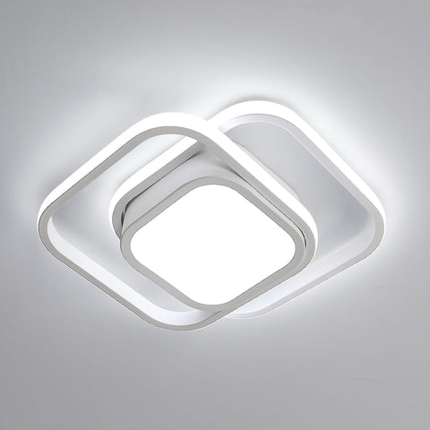 Plafonnier LED 32W moderne Blanc Froid 6500K Carré Lampe de Plafond