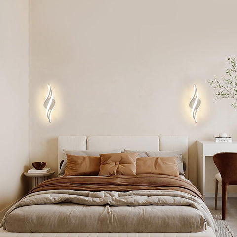 Applique Murale LED Moderne Forme en Spirale Lampe murale Blanc Chaud 3000K