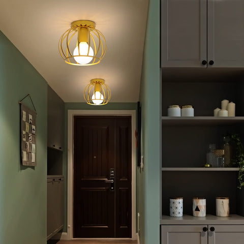 Plafonnier Vintage, Plafonnier Semi-encastré, Abat-jour de Plafond à Cage