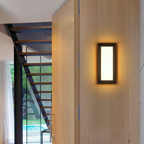 Applique Murale Extérieure LED 18W, Lampe Murale Étanche IP65, Éclairage Moderne Blanc Neutre 4000K pour Cour, Jardin, Terrasse, Couloir, Chemin, Patio, Villa - Luminaire Extérieur