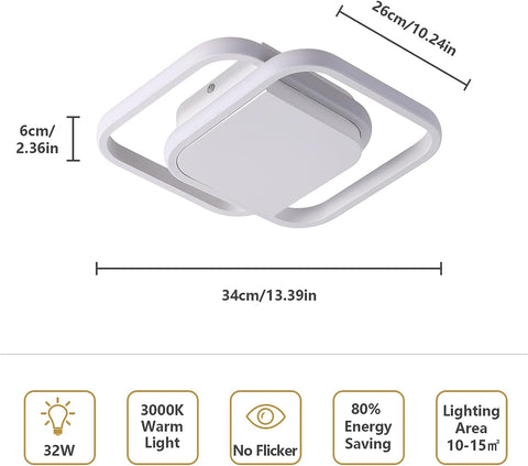 Tableau des dimensions des plafonniers