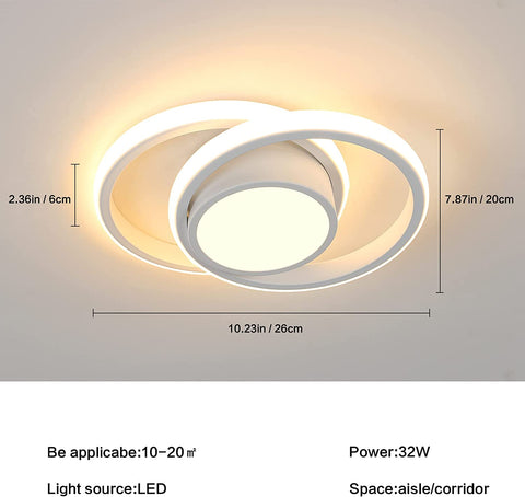 Tableau des dimensions des plafonniers