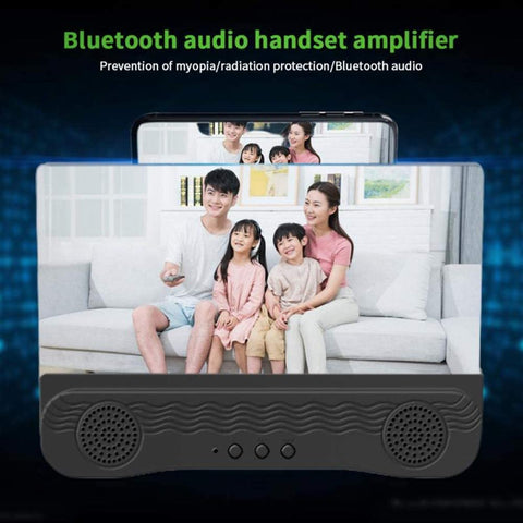 Loupe de l'écran avec haut-parleur pour smartphone,12 pouces 6D HD écran du projecteur pour films,vidéos et jeux