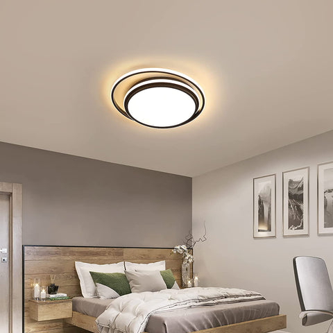 48 W Plafonnier LED Dimmable avec Télécommande, Plafonnier LED Moderne Luminaire Intérieur, Plafonnier Rond LED pour Salle de Bain Chambre, Cuisine, Salon, Salle à Manger, Bureau