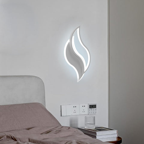 Plafonnier LED Design moderne Forme créative de la feuille Lampe de Plafond Blanc Froid