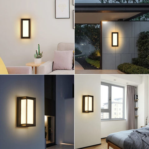 Applique Murale Extérieure LED 18W, Lampe Murale Étanche IP65, Éclairage Moderne Blanc Neutre 4000K pour Cour, Jardin, Terrasse, Couloir, Chemin, Patio, Villa - Luminaire Extérieur