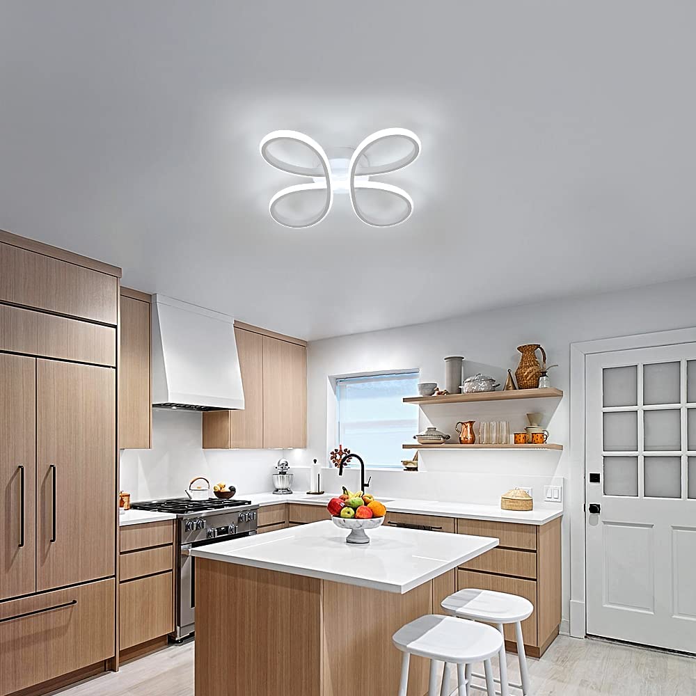 Plafonnier LED Design moderne 30W Forme de fleur créative Lampe de Plafond 