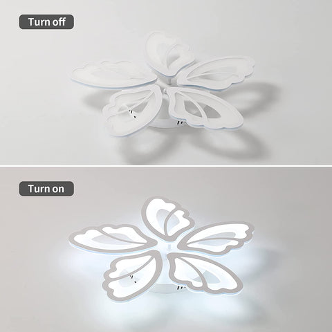 Plafonniers à LED, Lampe de Plafond moderne 36W, lumière blanche froide 3500LM 6000K pour salon, chambre et couloir (5 plafonniers en acrylique)