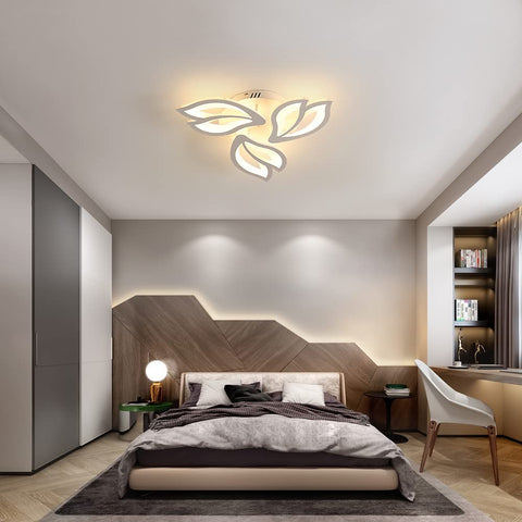 Plafonnier LED, 30W Lampe de Plafond, Lustre LED Modernes 4500LM pour salon, chambre à coucher et couloirs Dimmable 3000K-6500K (lumière chaude, lumière naturelle, lumière blanche froide)