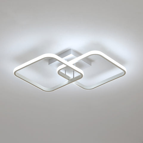 Plafonnier carré Moderne, LED lustres, Lampe de Plafond Acrylique 42W