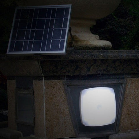 Plafonnier solaire, lumière blanche 6000K, contrôle de la lumière/télécommande/capteur radar, rallonge de 5m