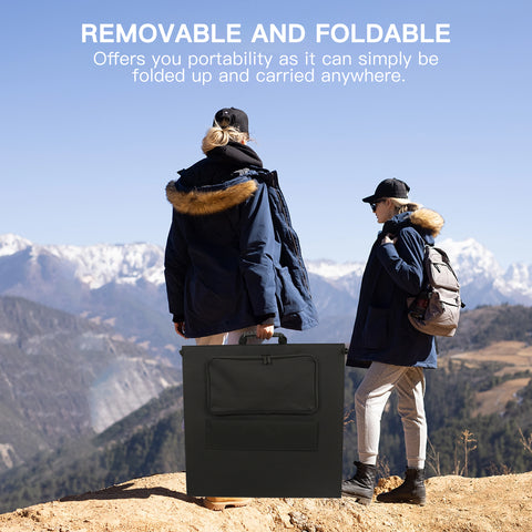 Panneau Solaire 100W pour Centrale électrique, Charge Solaire Portable Charge Rapide USB A QC3.0 PD 45W Ports DC USB-C IP65 IP65 pour Le générateur Solaire/Puissance, Ordinateur Portable, iPads