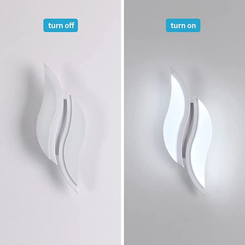 Applique Murale Intérieure LED, Moderne Lampe Murale 20W 2300LM, Éclairage Acrylique Luminaire Mural pour Salon Chambre Escalier 6500K lumière blanche froide Couleur blanche
