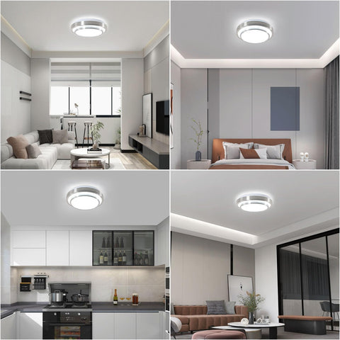 Plafonnier LED moderne Blanc Froid 6000K Rond Lampe de Plafond 28W Pour salon chambre à coucher salle à manger bureau