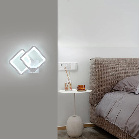 Applique Murale LED 24W Design Moderne, Éclairage Blanc Froid 6000K, Lampe Murale Intérieure pour Salon, Chambre, Escaliers, Couloir, Salle de Bain