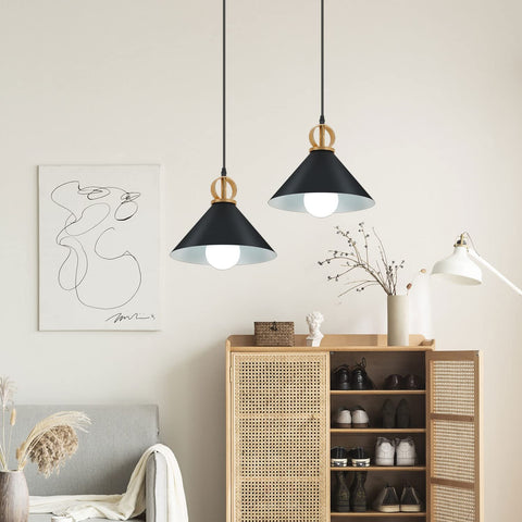 Lustre Industriel, Lampe à Suspension Rétro en Métal Noir E27 Lampe Suspension Industrielle, Lustre LED Moderne Simple Suspension Luminaire Créatif Antique pour Cuisine Salon Chambre