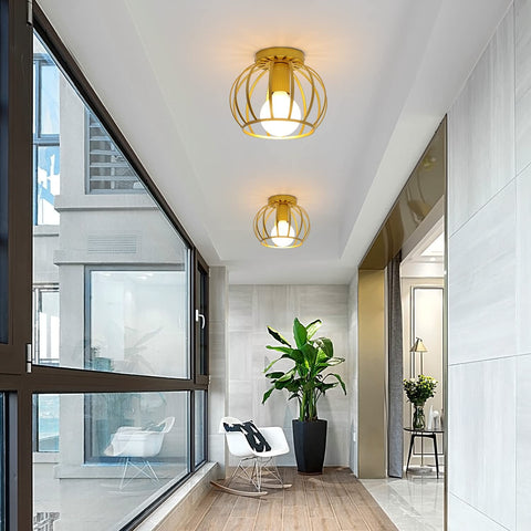 Plafonnier Vintage, Plafonnier Semi-encastré, Abat-jour de Plafond à Cage