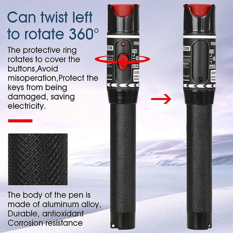 50mW Stylo Optique Fibre Localisateur visuel de défauts Fibre Optique Cable Testeur mètre pour CATV 30-50 km