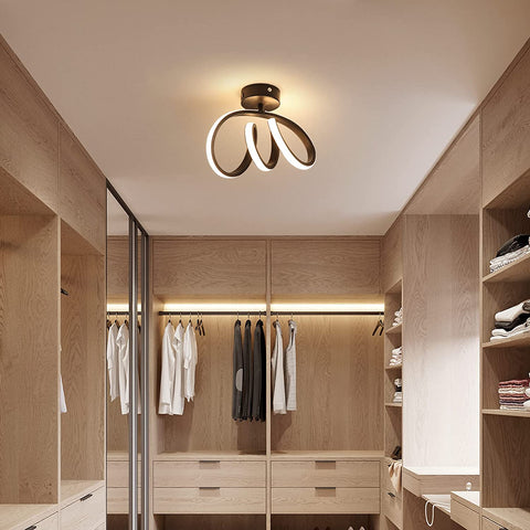 Plafonnier LED Moderne Applique Murale LED Interieur 24W Plafonnier de Couloir pour Chambre, Salle à Manger, Cuisine, Couloir 3000K Lumière Blanche Chaude, Diamètre 28CM