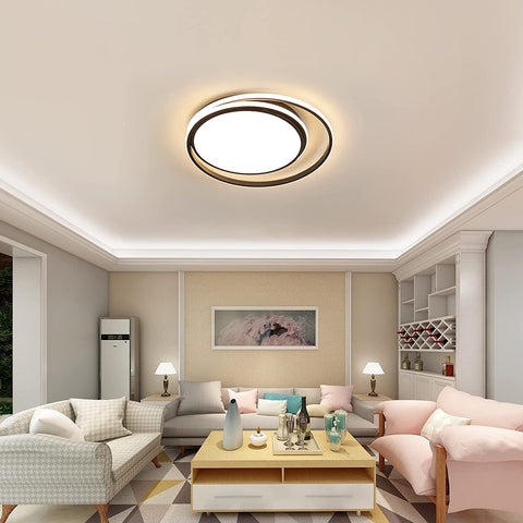 48 W Plafonnier LED Dimmable avec Télécommande, Plafonnier LED Moderne Luminaire Intérieur, Plafonnier Rond LED pour Salle de Bain Chambre, Cuisine, Salon, Salle à Manger, Bureau