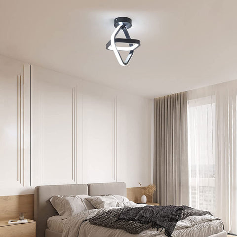 Plafonnier LED 22W, luminaire plafonnier Géométrique Simple, Plafonnier en métal pour Salon, Chambre, Couloir, Lumière Blanche 6000K