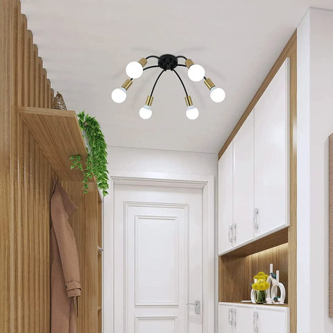 Luminaire Plafonnier industrielle, Lustre Moderne Métal Noir, Lampe Suspension Vintage