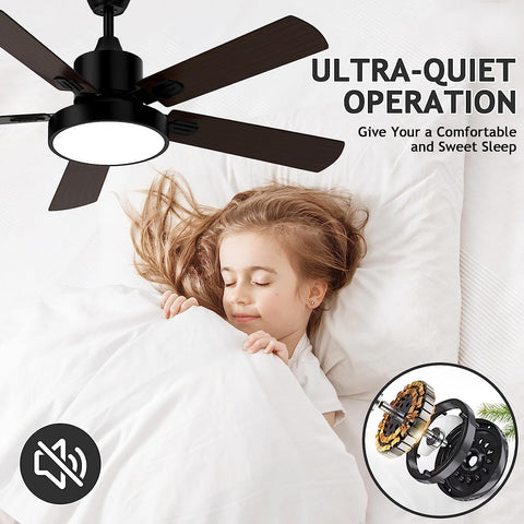 Ventilateur de plafond Dimmable avec Télécommande Moderne Suspension Pour salon chambre à coucher salle à manger bureau