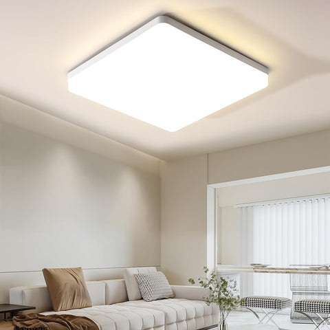 Plafonnier LED Carré, Lampe de Plafond LED, IP44 Plafonnier LED