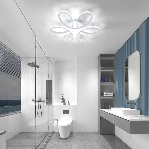 Plafonnier LED Design moderne Forme de fleur créative Lampe de Plafond