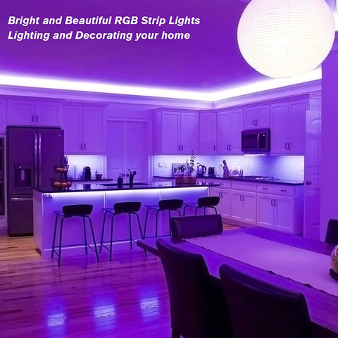 Ruban LED WiFi 10M Bande LED APP, LED chambre Synchronisation avec la Musique, Lumière LED multicolore avec télécommande pour Chambre, Cuisine, TV, Fête