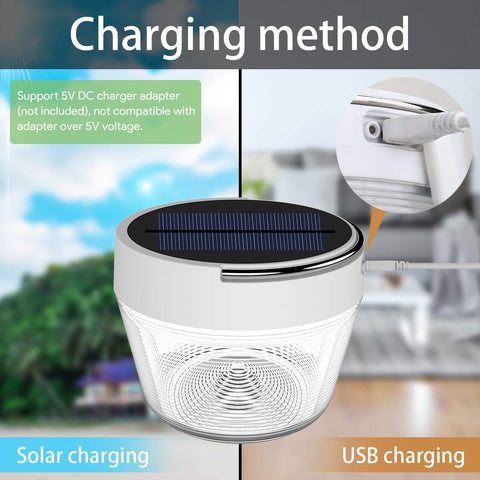 Lanterne rechargeable USB - Dimmable et RVB Portable LED Lanterne solaire de camping Lampe de poche de sécurité Lampe de recherche étanche pour la randonnée, la pêche, les pannes de courant (Blanc)